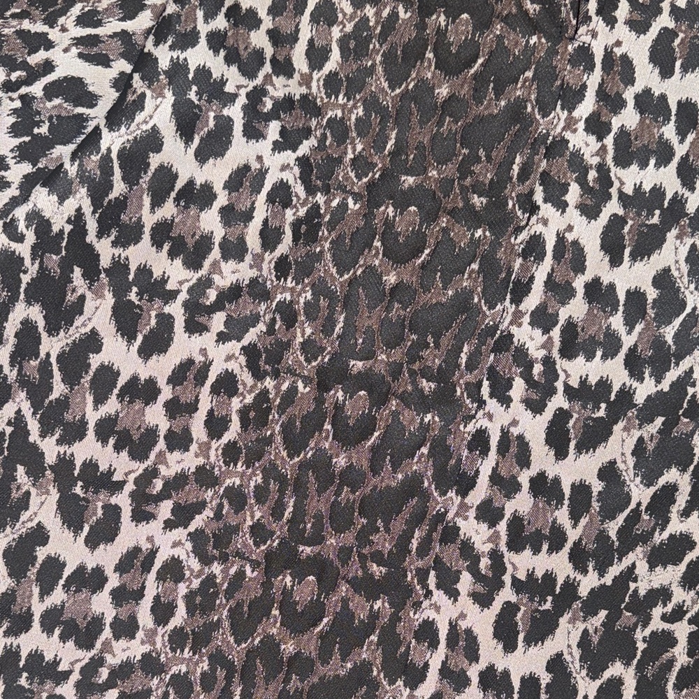 THML Gray and Black Leopard Print Puff Sleeve Blouse - Picture 5 of 5